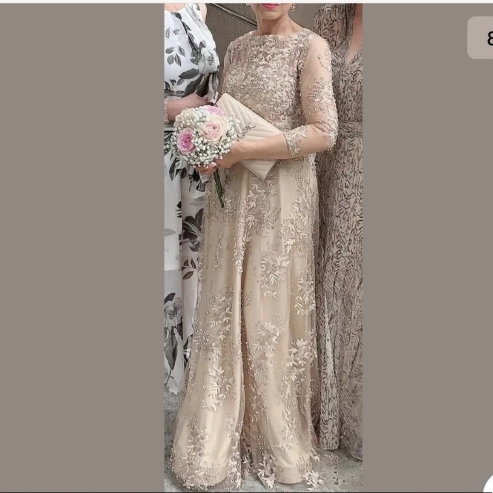 MonCheri, Cameron Blake 3/4 sleeves mother of bride fit and flare gown - Picture 8 of 16